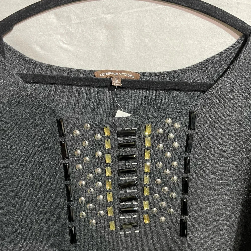 Adrienne Vittadini sweater black womens size X-Large - Picture 2 of 11